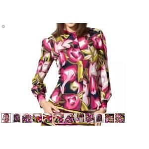 Missoni For Target Multiolor Abstraat Blouse Retro Button Down M